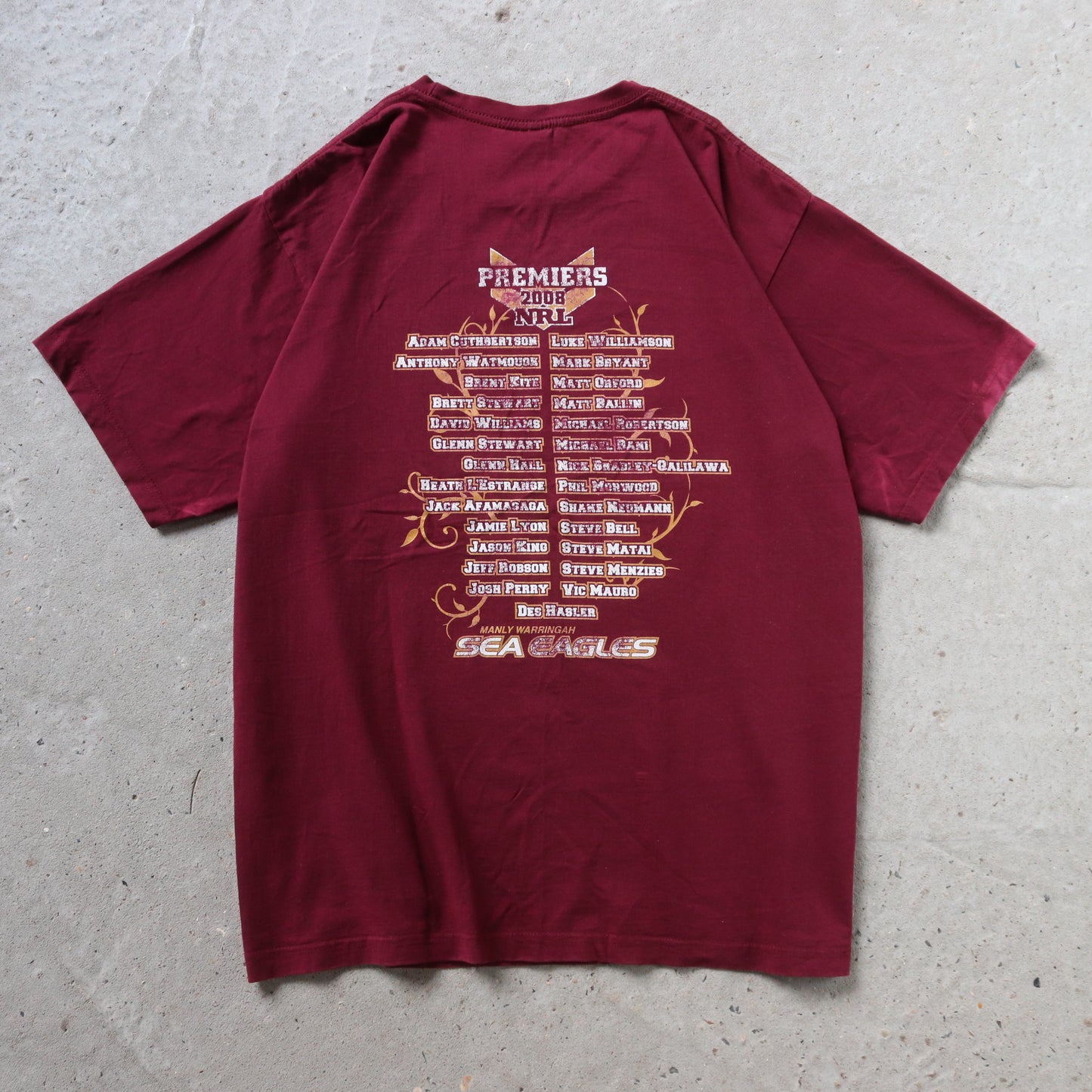 2008 Manly Sea Eagles NRL Premiers Tee - L