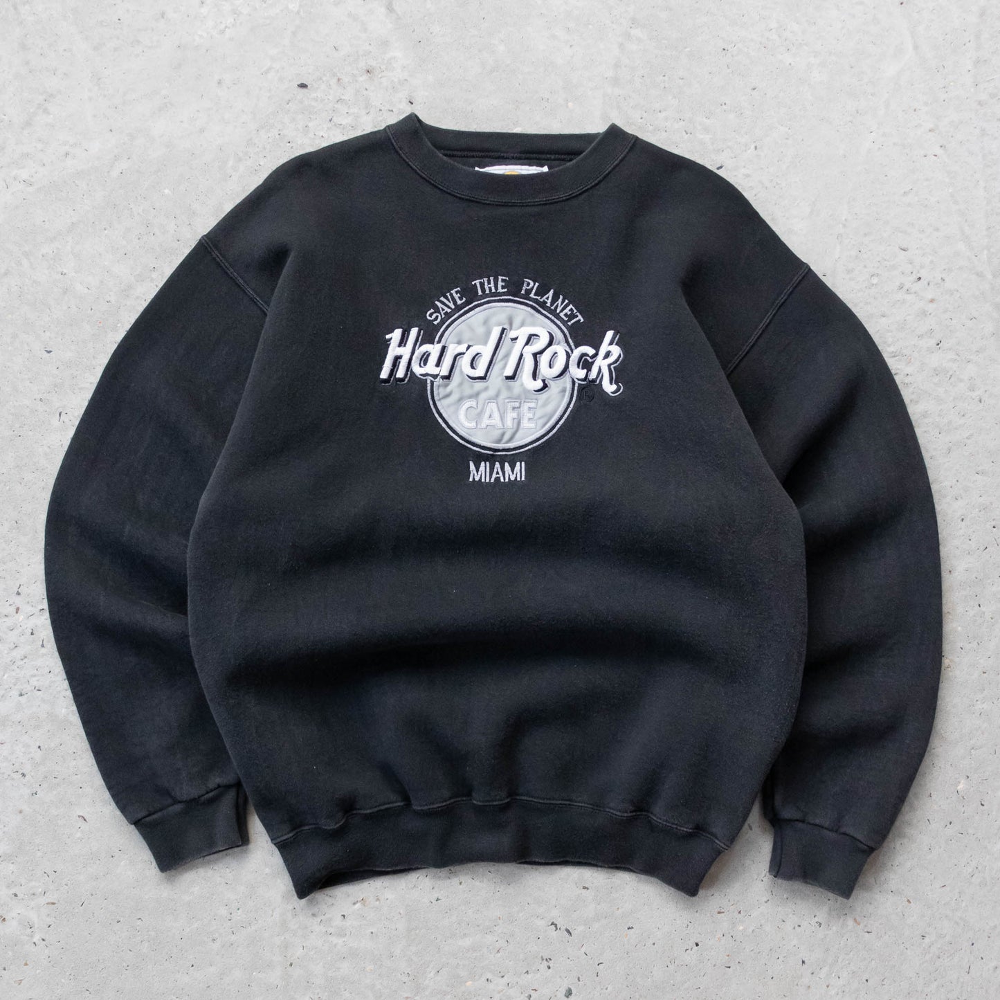 Hard Rock Cafe Miami Embroidered Sweatshirt - 90s (M)