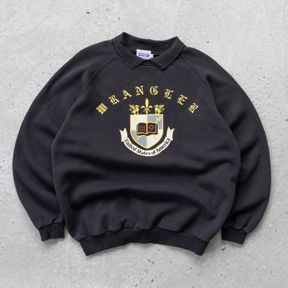 Wrangler USA Crest Collared Sweatshirt - 80s (M)