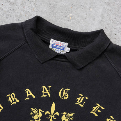 Wrangler USA Crest Collared Sweatshirt - 80s (M)