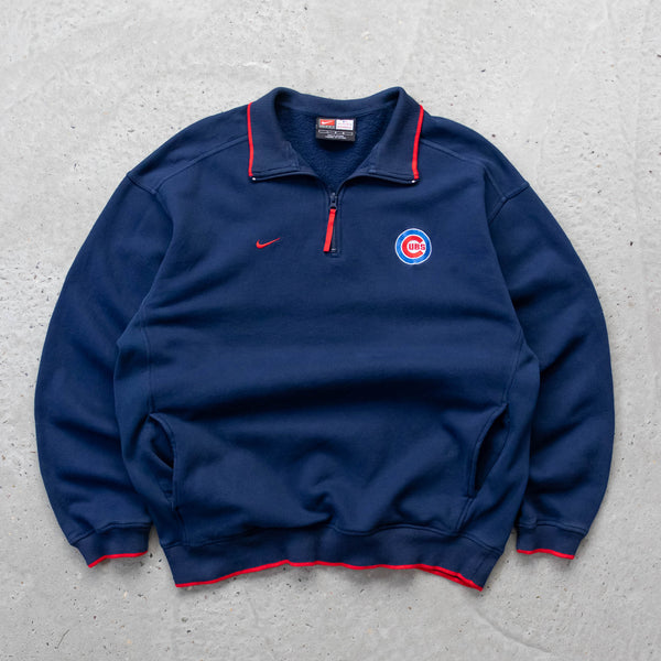 Nike Chicago Cubs MLB 1/4 Zip Sweatshirt - 2000s (XL)