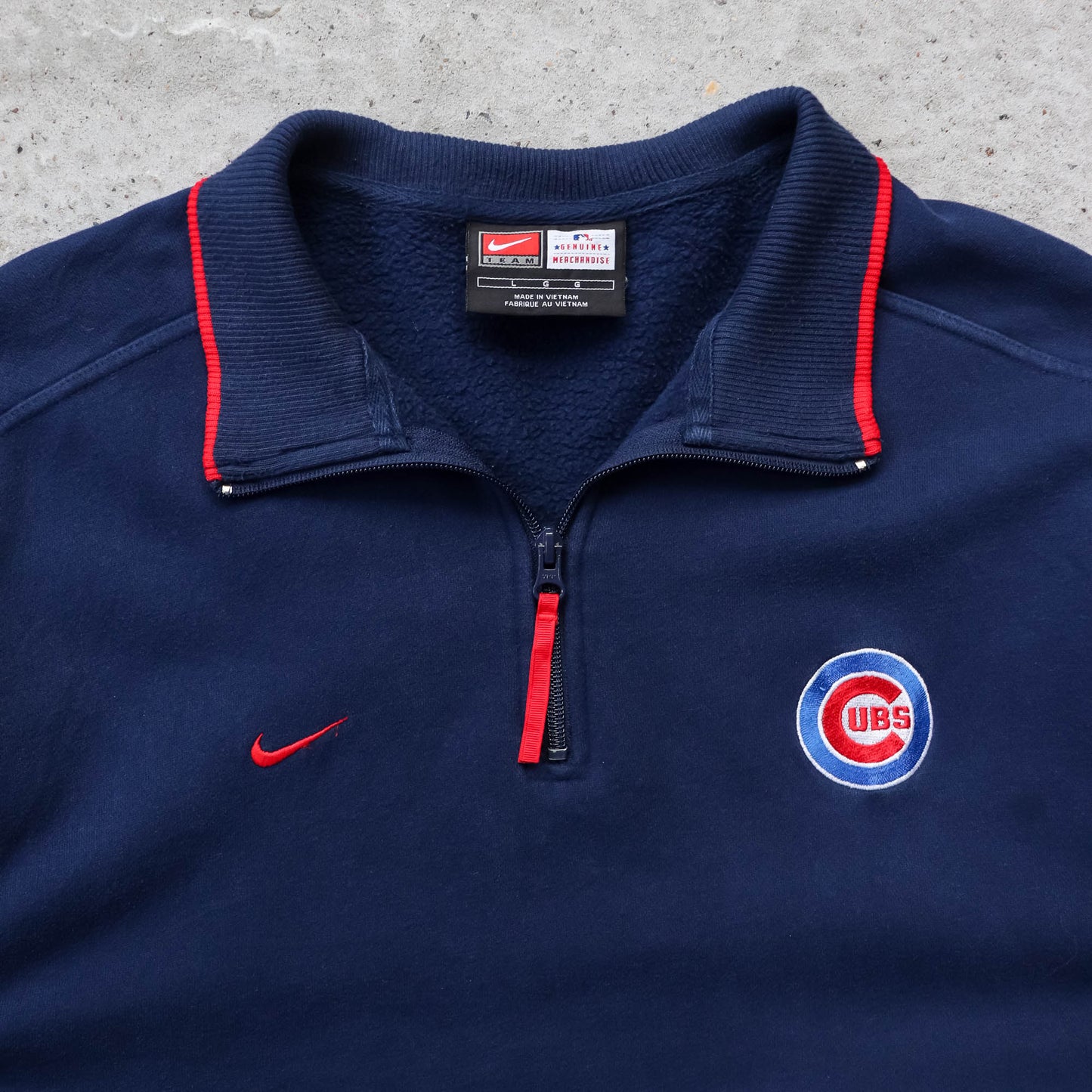 Nike Chicago Cubs MLB 1/4 Zip Sweatshirt - 2000s (XL)