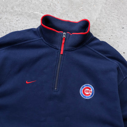 Nike Chicago Cubs MLB 1/4 Zip Sweatshirt - 2000s (XL)