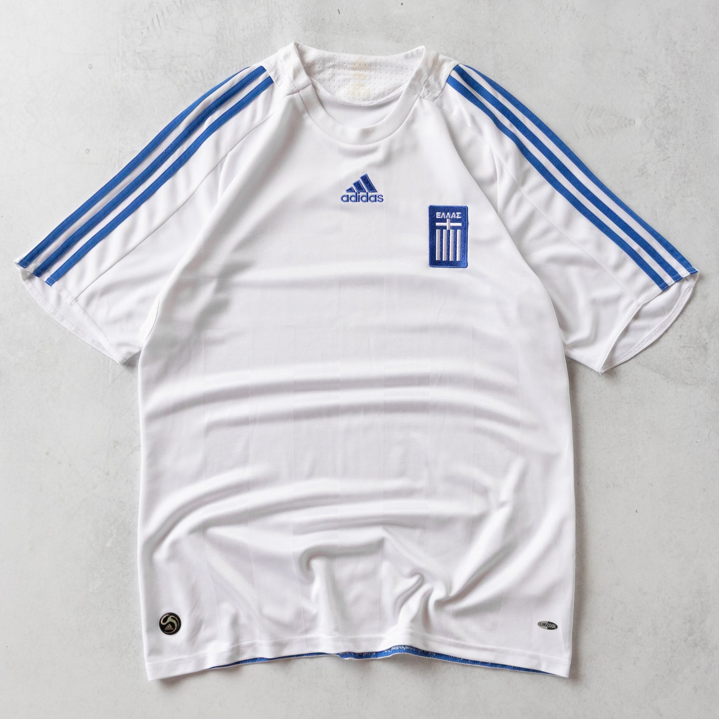 Greece 2008/09 Home Adidas Football Jersey - L