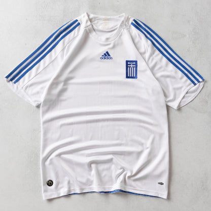 Greece 2008/09 Home Adidas Football Jersey - L