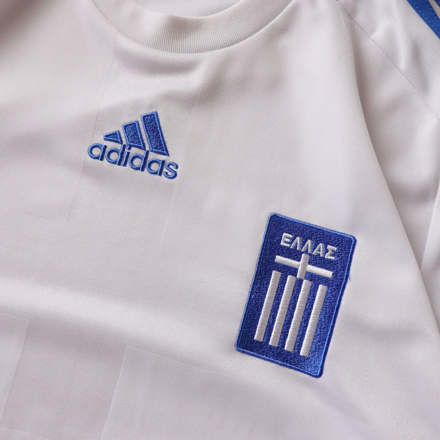 Greece 2008/09 Home Adidas Football Jersey - L