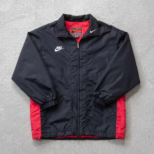 Vintage 90s Nike Premier Big Swoosh Quilted Jacket - L - AL Vintage