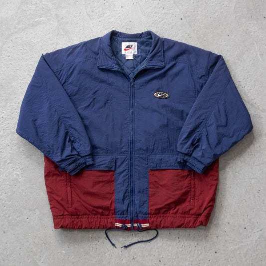 Vintage 90s Nike Big Swoosh Quilted Jacket - XL - AL Vintage