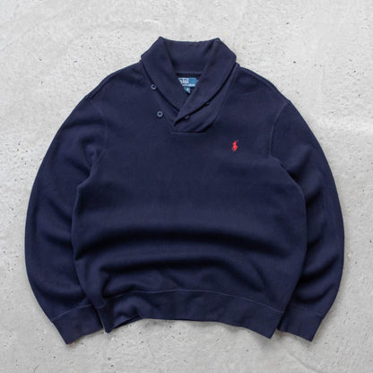 Polo Ralph Lauren Shawl Neck Sweatshirt - 90s (L)