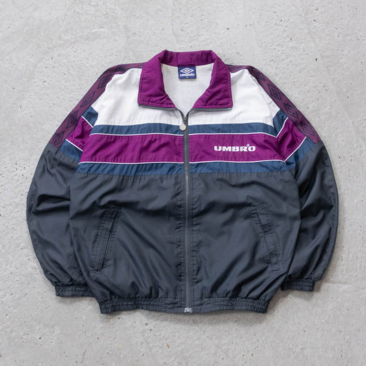Vintage 90s Umbro Embroidered Track Jacket - L
