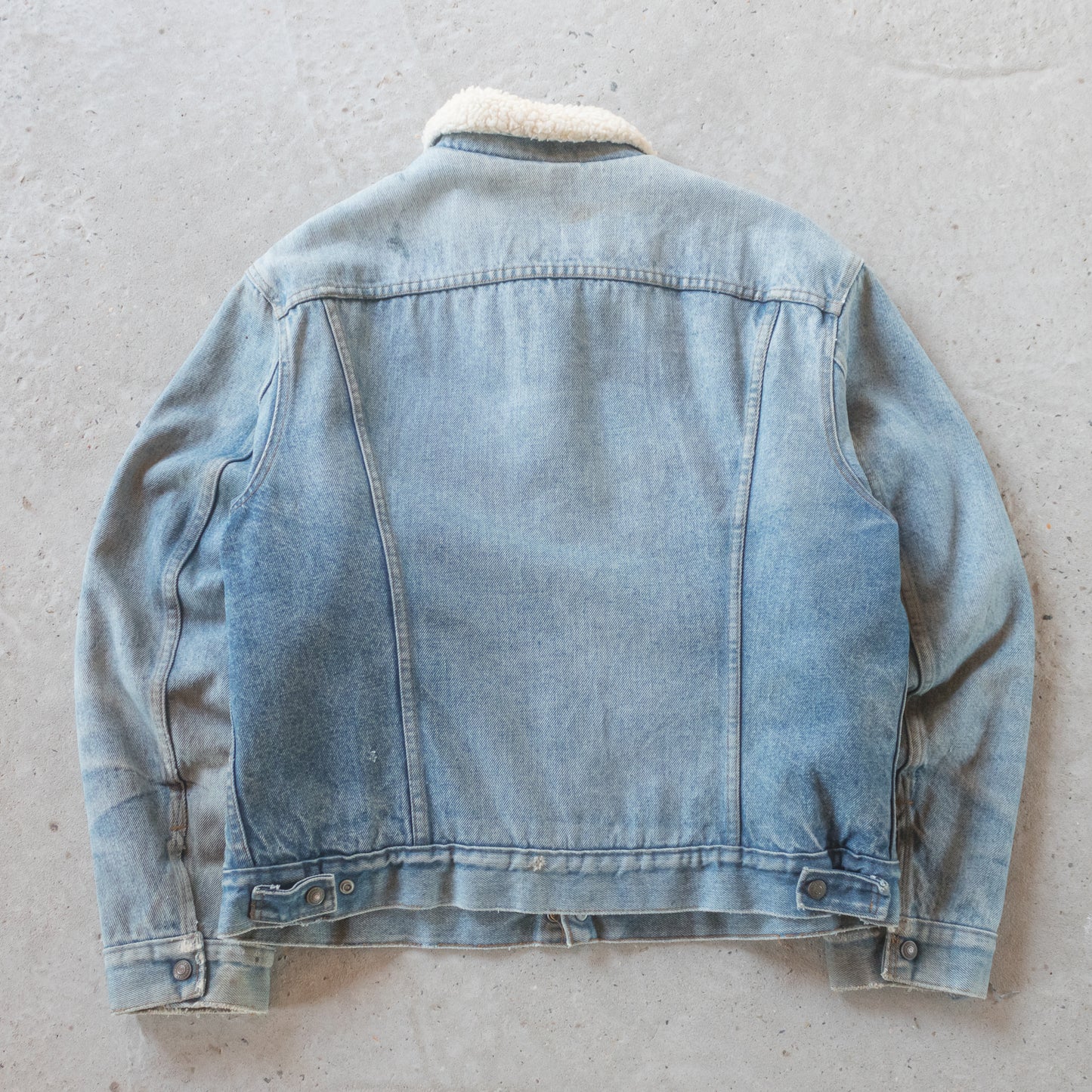 Vintage 70s Levi's Denim Sherpa Trucker Jacket - 46 / L