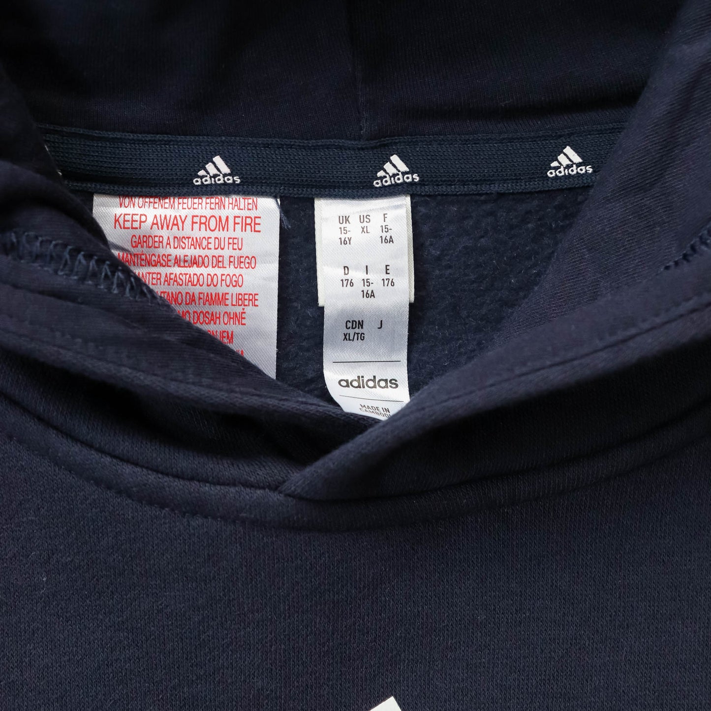 Adidas 3-Stripe Colourblock Hoodie - 2000s (S)
