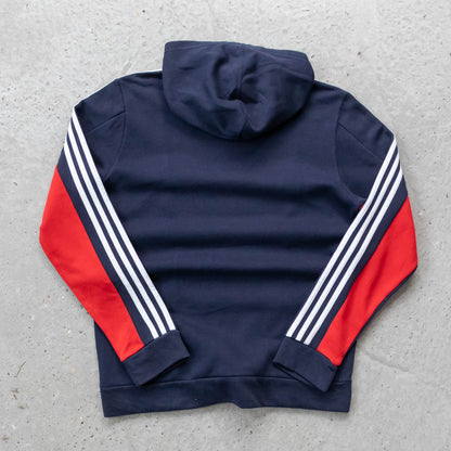 Adidas 3-Stripe Colourblock Hoodie - 2000s (S)