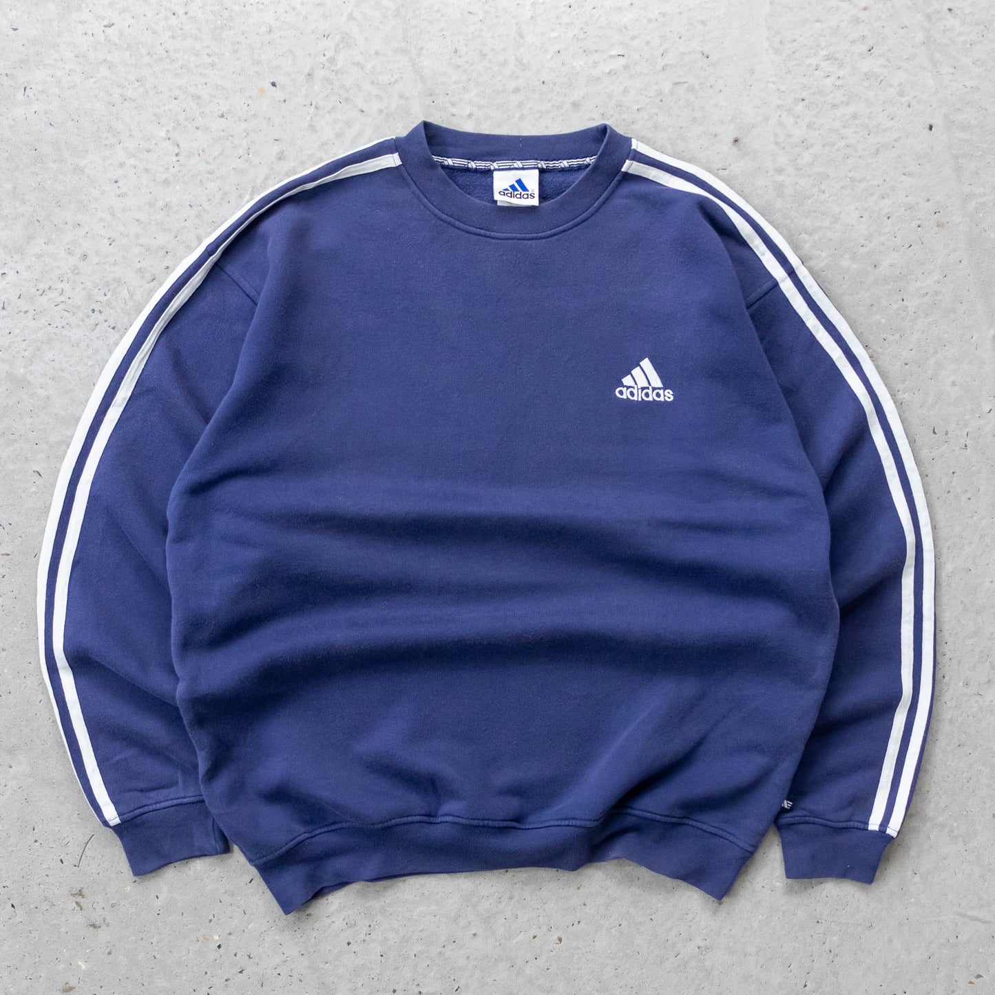 Adidas 3-Stripe Embroidered Logo Sweatshirt - 90s (L)