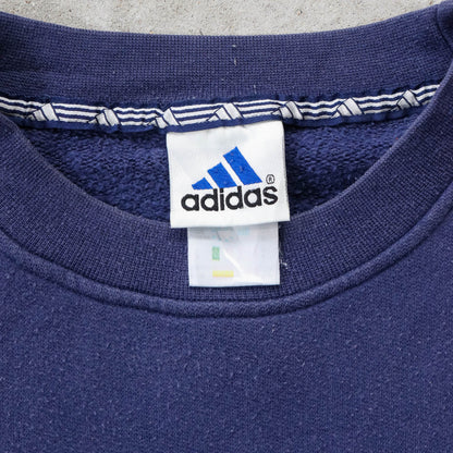 Adidas 3-Stripe Embroidered Logo Sweatshirt - 90s (L)