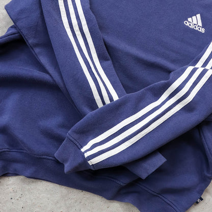 Adidas 3-Stripe Embroidered Logo Sweatshirt - 90s (L)