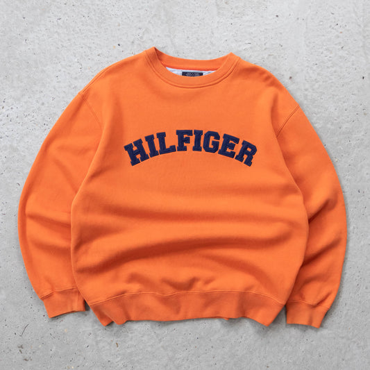Tommy Hilfiger Spellout Embroidered Sweatshirt - 90s (M)
