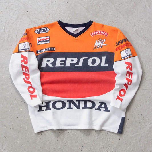 Vintage 90s Honda Repsol MotoGP Racing Sweatshirt - L - AL Vintage