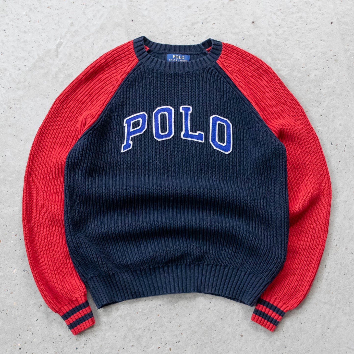 Polo Ralph Lauren Spellout Knit Sweater - 2000s (S)