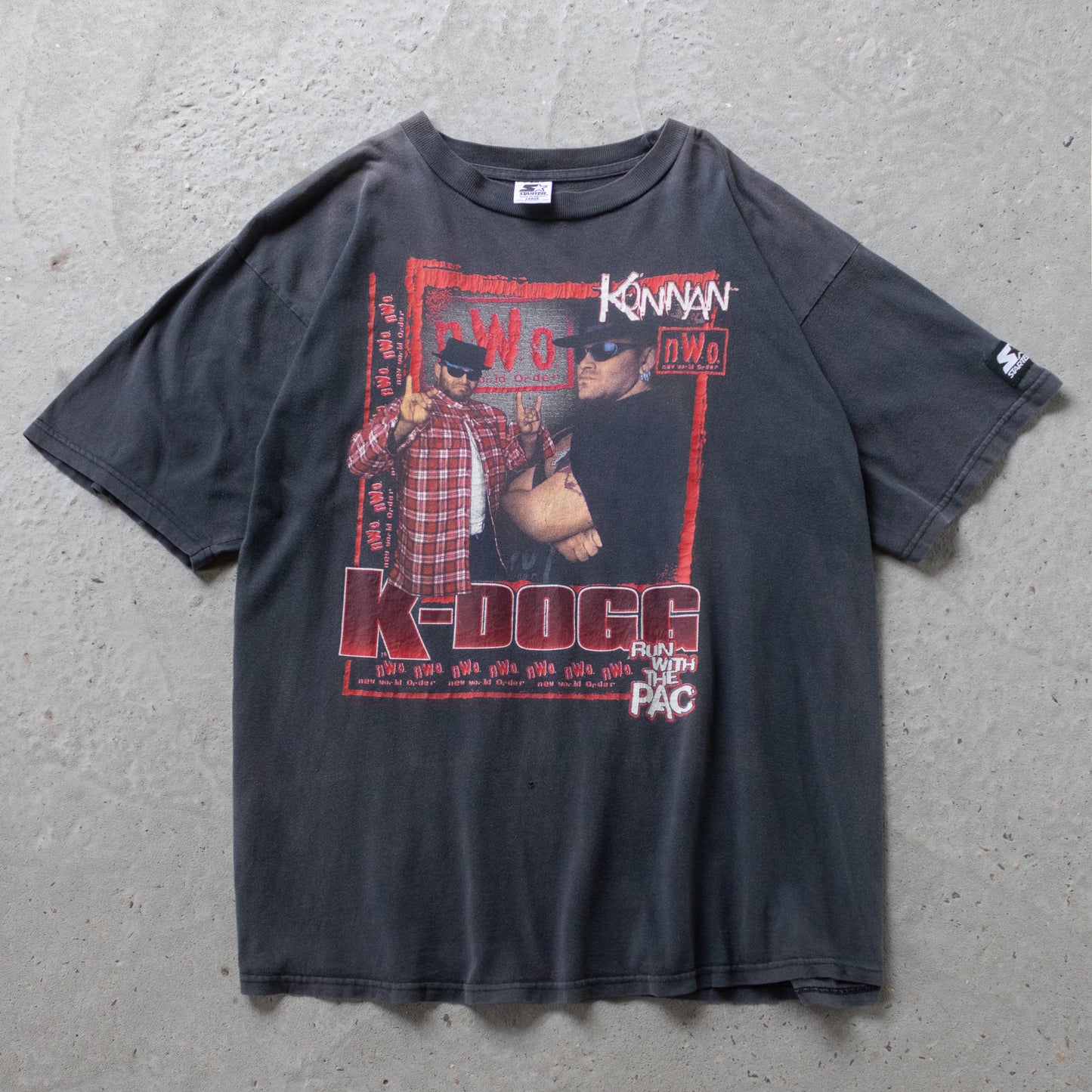 Vintage 1998 Konnan nWo Wolfpac WCW Tee - L