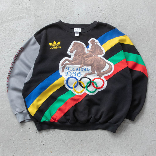 Vintage 80s Adidas Stockholm 1956 Olympics Sweatshirt - XL - AL Vintage