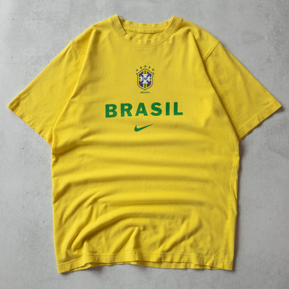 Vintage 90s Ronaldo R9 Brasil Nike Tee - S
