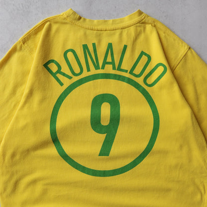 Vintage 90s Ronaldo R9 Brasil Nike Tee - S