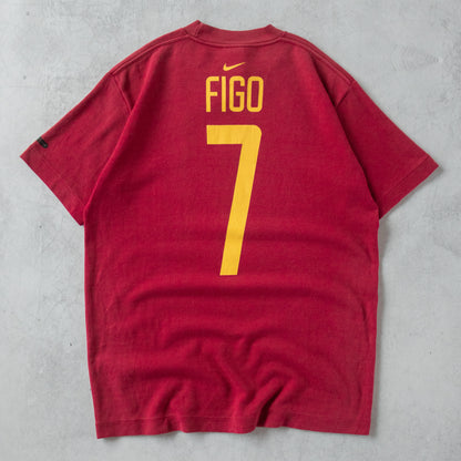 Vintage 90s Portugal Luis Figo Nike Tee - S