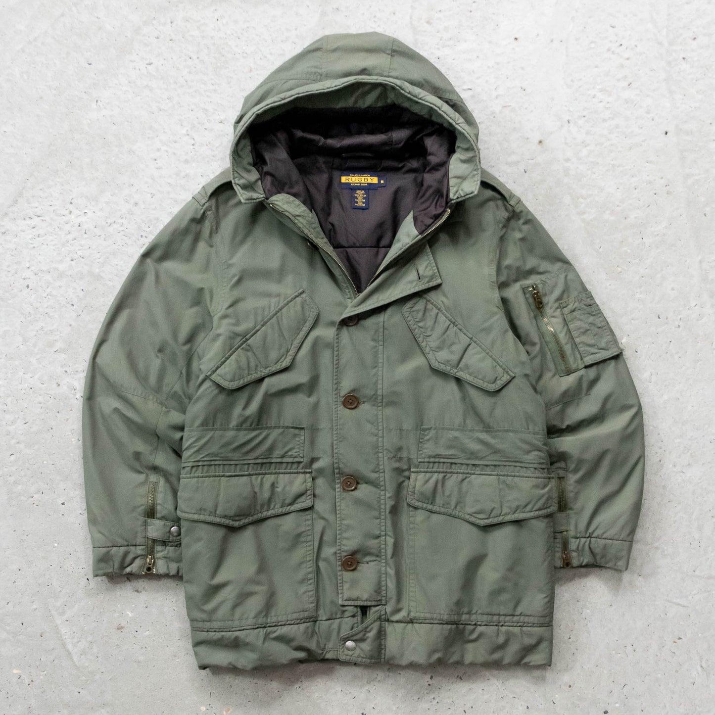 Ralph Lauren Rugby Quilted Military Parka Jacket - 2000s (M)