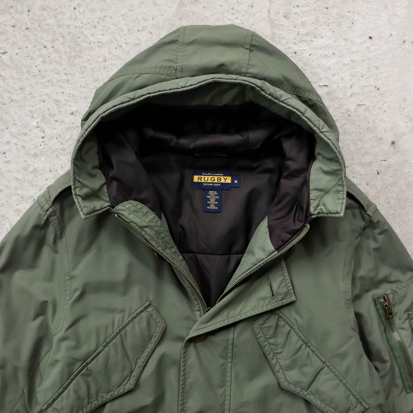 Ralph Lauren Rugby Quilted Military Parka Jacket - 2000s (M)