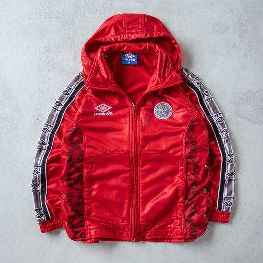 Vintage Ajax 1998/99 Umbro Football Hooded Track Jacket - S