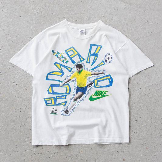 Vintage 90s Nike Romario Brazil Football Tee - M