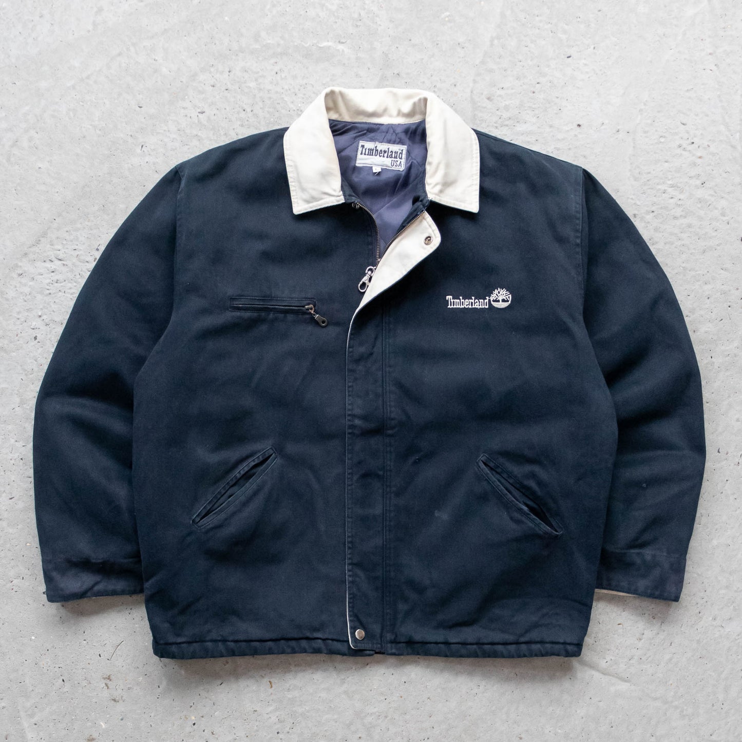 Timberland Quilted Canvas Workwear Jacket - 90s (L)