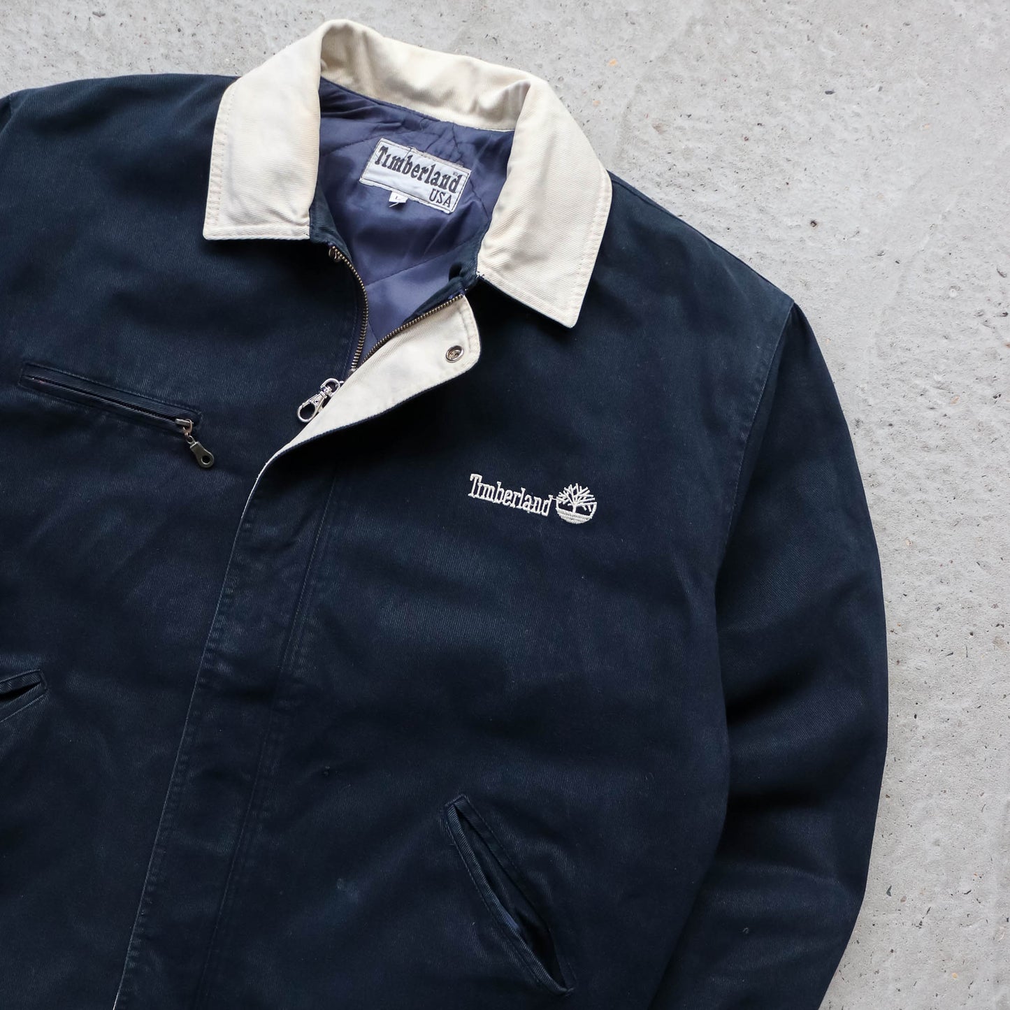 Timberland Quilted Canvas Workwear Jacket - 90s (L)