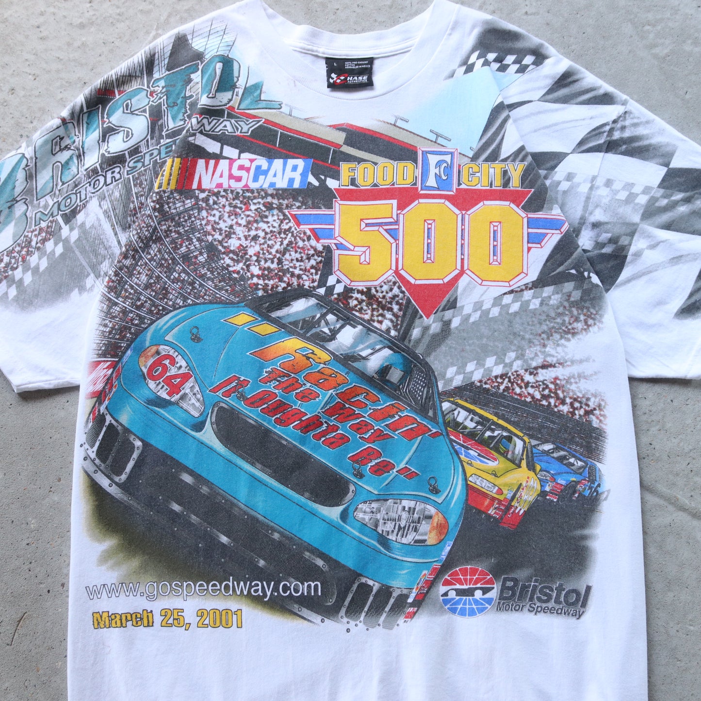 Vintage 2001 NASCAR Winston Cup AOP Tee - L