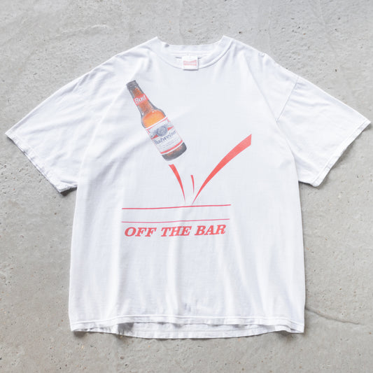 Vintage 90s Budweiser Off The Bar Tee - L