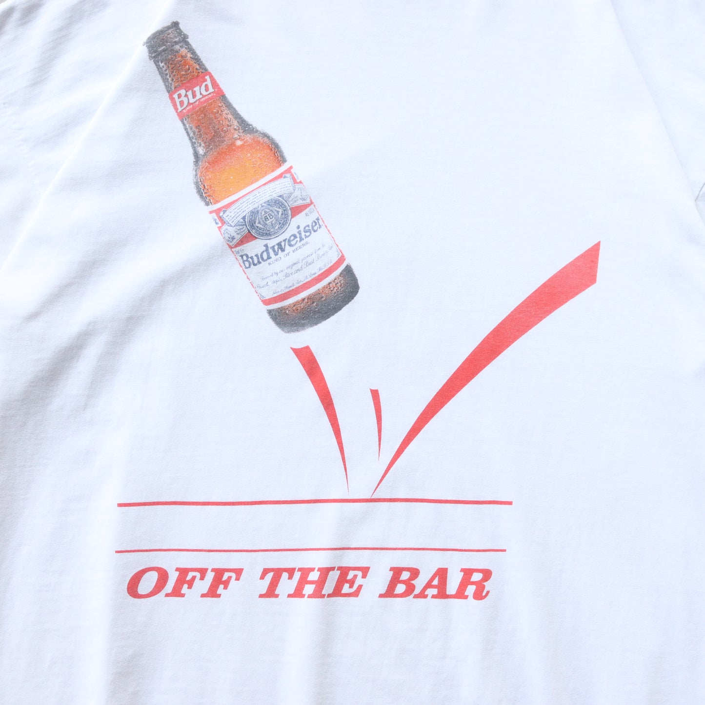 Vintage 90s Budweiser Off The Bar Tee - L