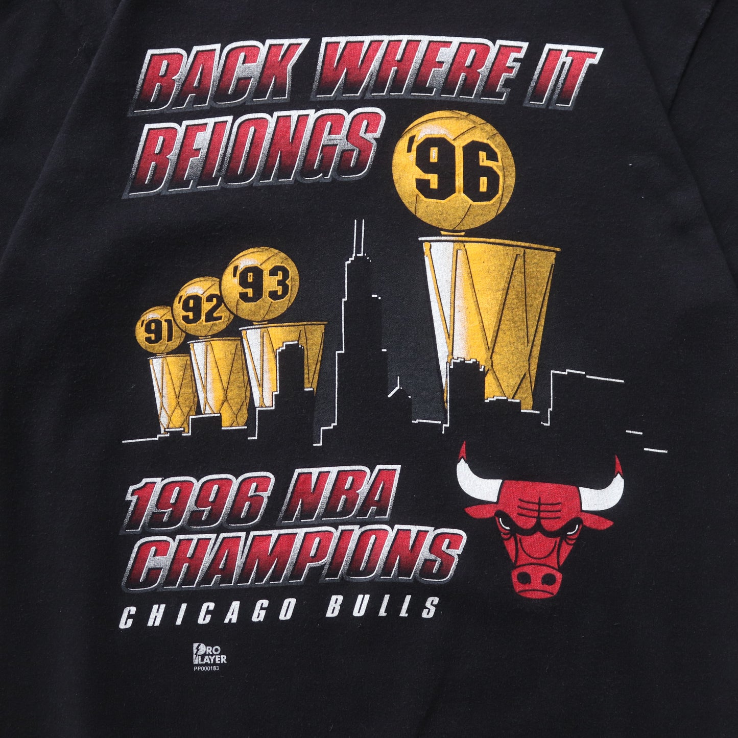 Vintage 1996 Chicago Bulls NBA Champions Tee - M