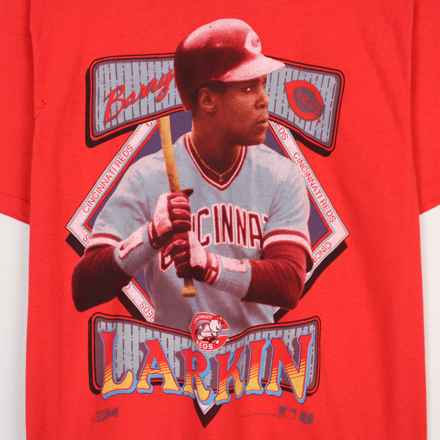 Vintage 1991 Barry Larkin Cincinatti Reds MLB Tee - M