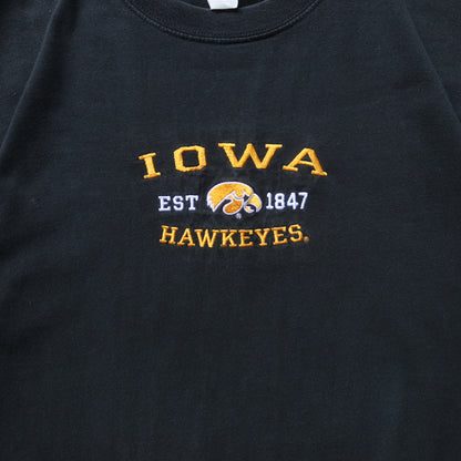 Vintage 90s Iowa Hawkeyes Embroidered NCAA Tee - L