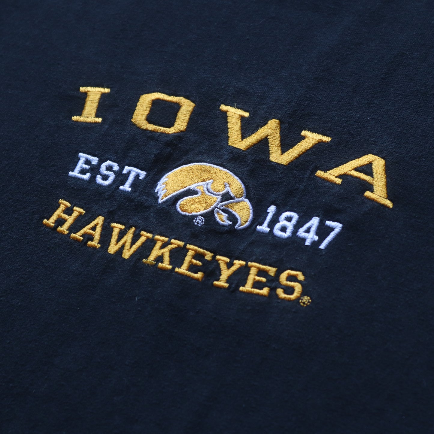 Vintage 90s Iowa Hawkeyes Embroidered NCAA Tee - L