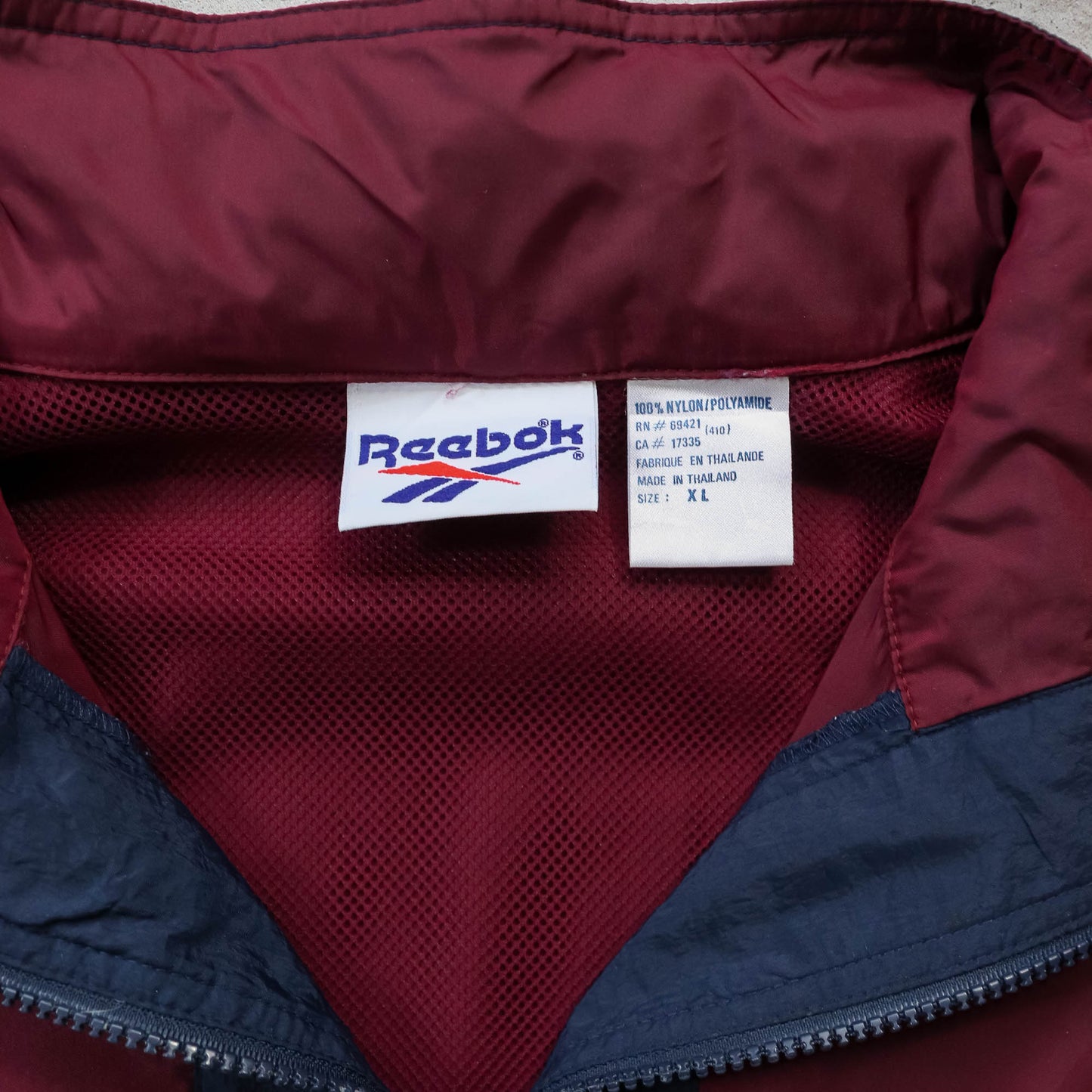 Reebok Colourblock 1/4 Zip Windbreaker Jacket - 90s (XL)