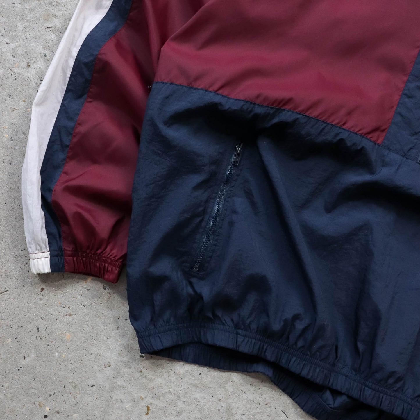 Reebok Colourblock 1/4 Zip Windbreaker Jacket - 90s (XL)