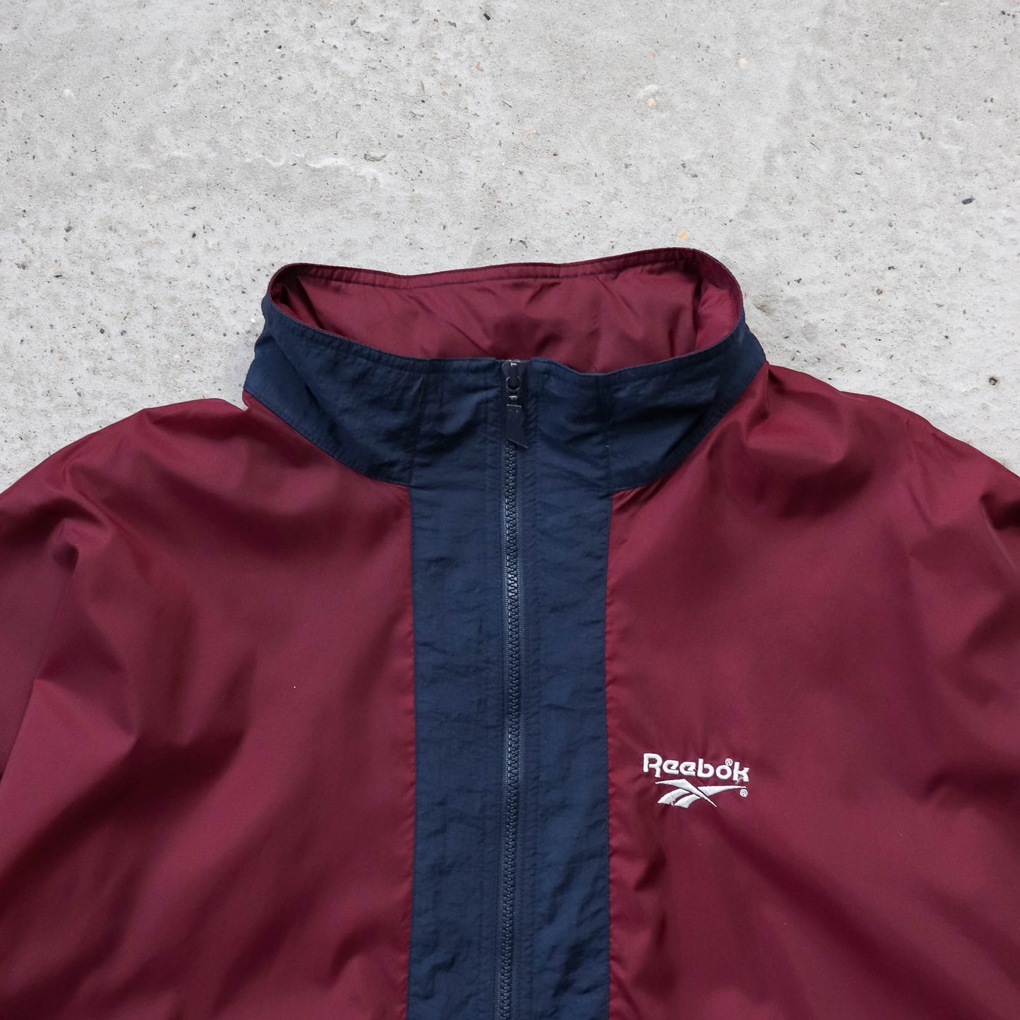 Reebok Colourblock 1/4 Zip Windbreaker Jacket - 90s (XL)
