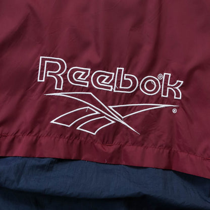 Reebok Colourblock 1/4 Zip Windbreaker Jacket - 90s (XL)
