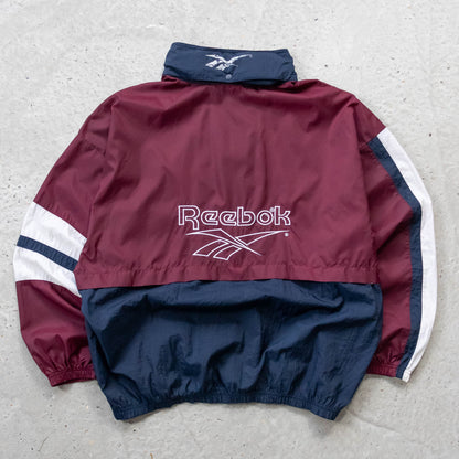 Reebok Colourblock 1/4 Zip Windbreaker Jacket - 90s (XL)