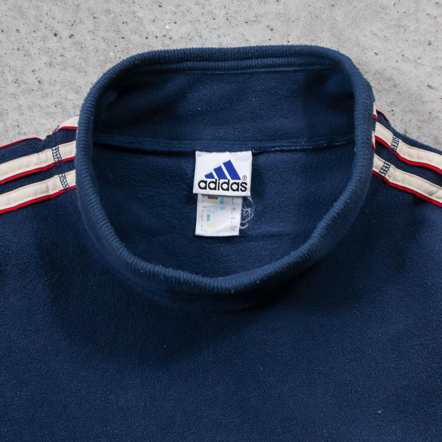 Adidas Spellout Mockneck Fleece Pullover - 90s (XL)