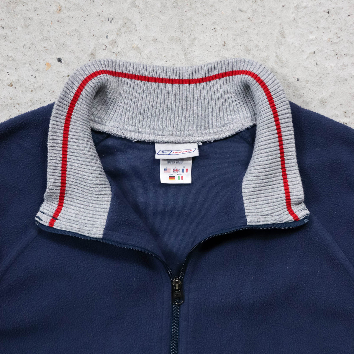 Reebok Zip-Up Fleece Track Jacket - 90s (L)