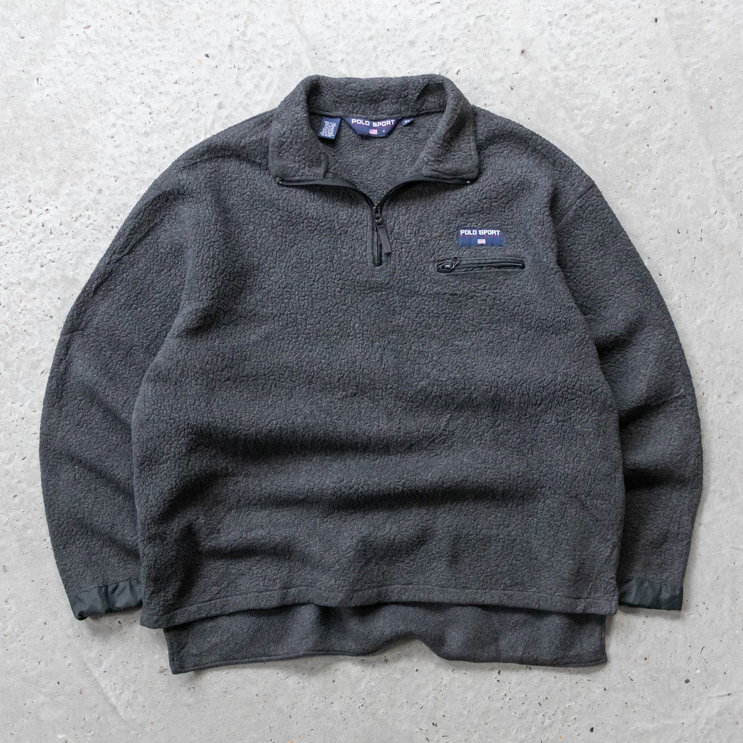 Polo Sport Ralph Lauren 1/4 Zip Sherpa Fleece Pullover - 90s (XL)