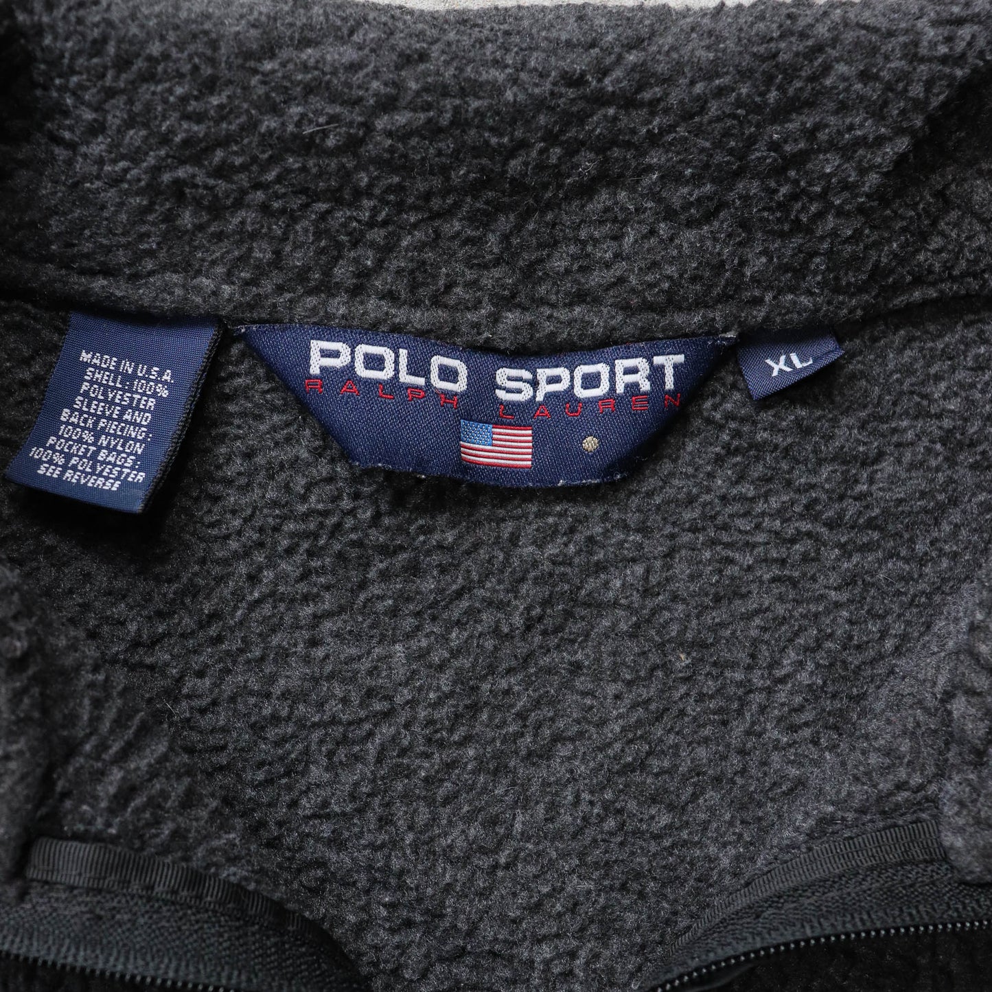 Polo Sport Ralph Lauren 1/4 Zip Sherpa Fleece Pullover - 90s (XL)